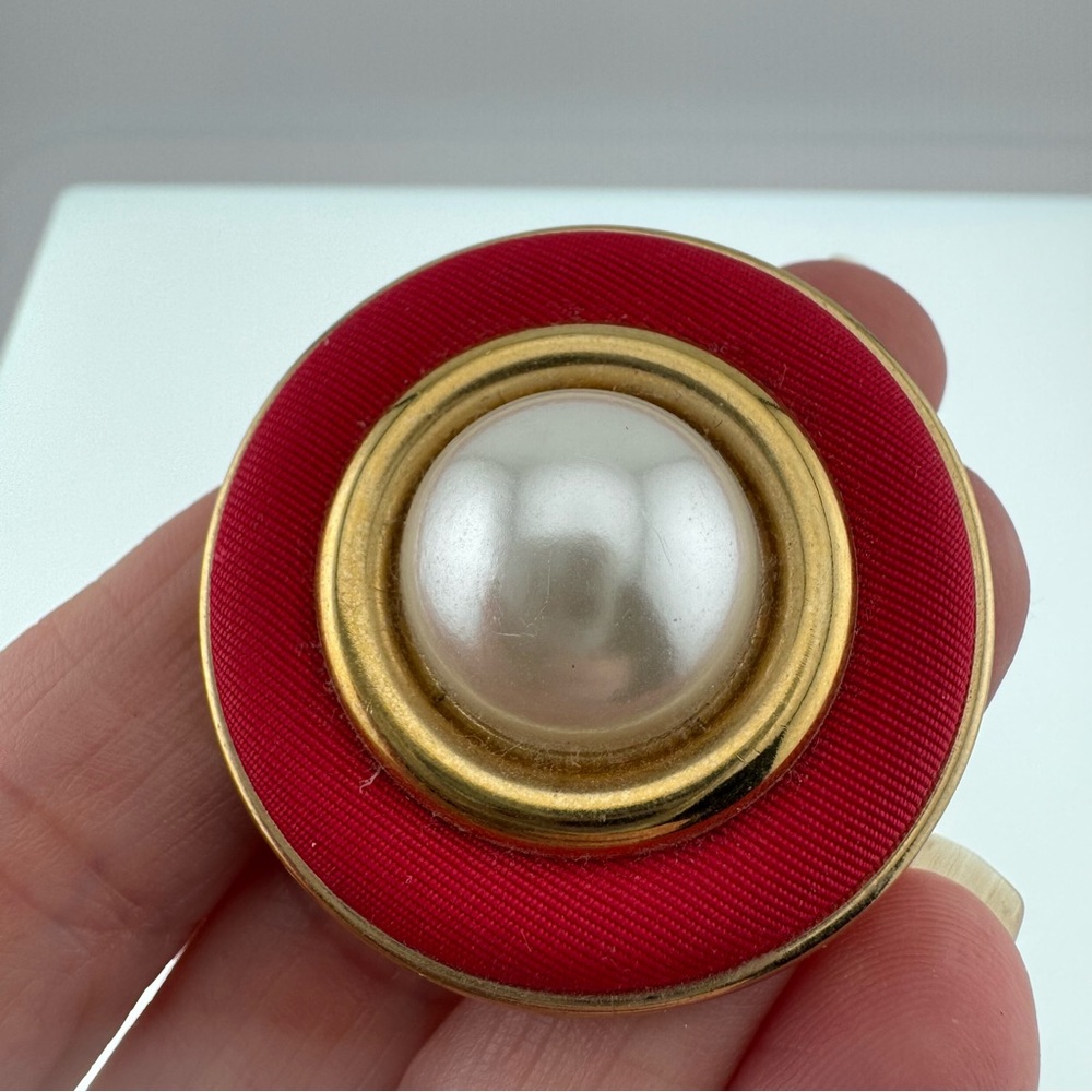 Chico's large Gold, Black, and Red Earring Trio Clip On Good Condition - Picture 2 of 7